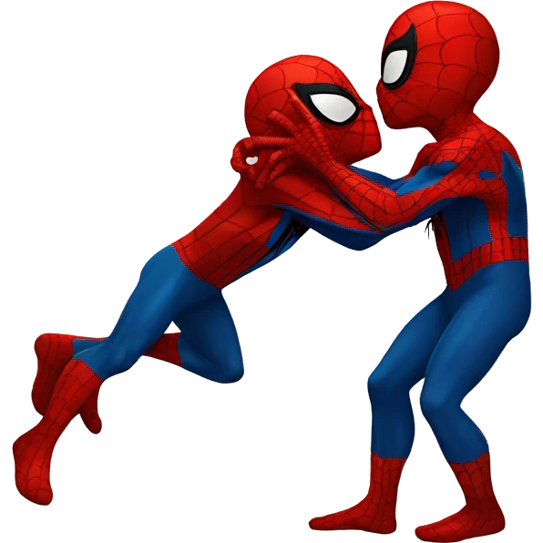 Spider-Man kissing emoji