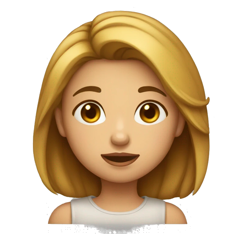 Une fille qui fait un bisou  emoji