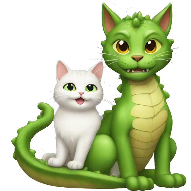 cat with dragon emoji