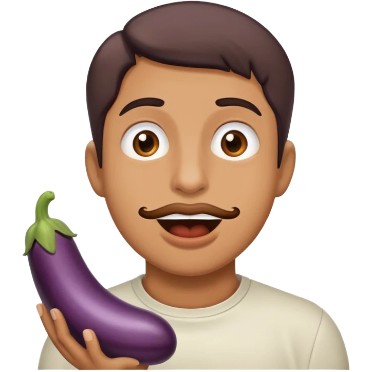  eggplant in mouth emoji
