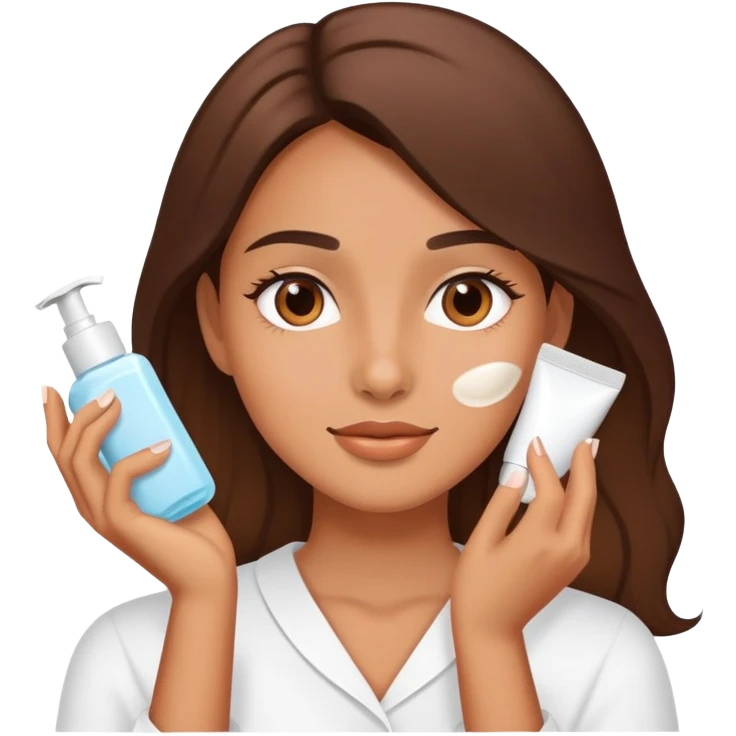 Girl doing skincare emoji