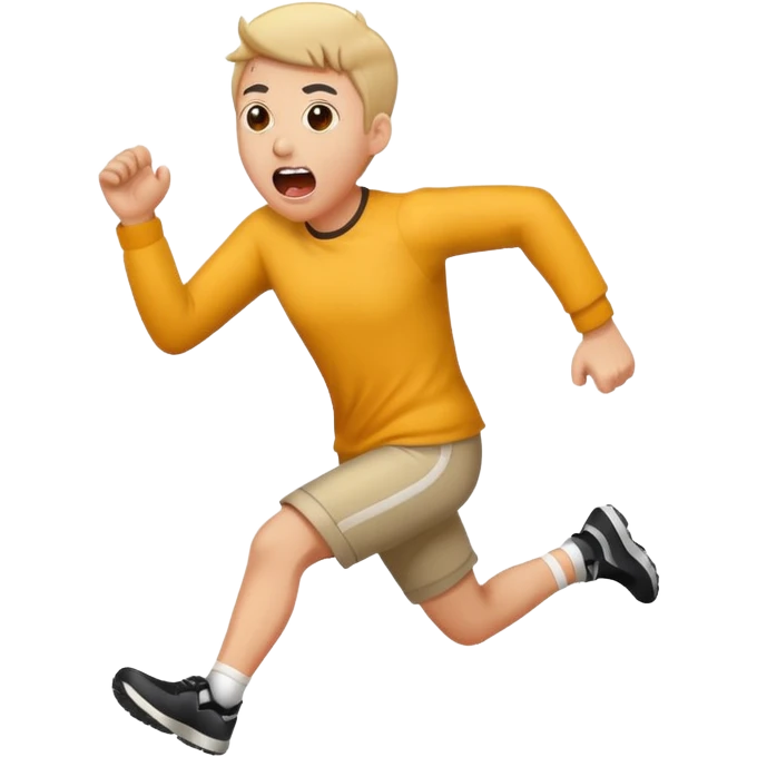 Running and screaming emoji