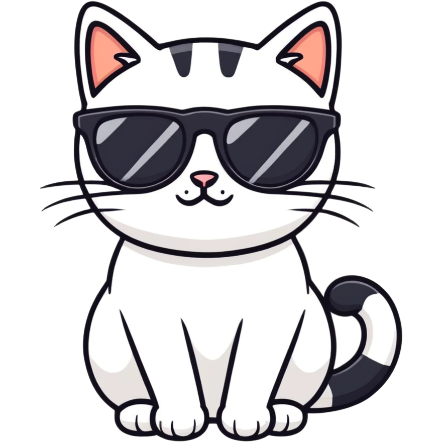 Cat with sunglasses emoji