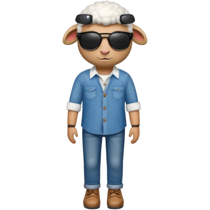 🐑+👔👞🕶️👖 emoji