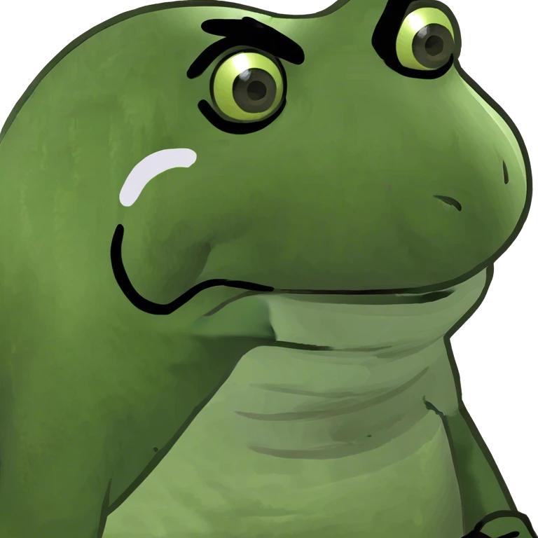 bufo wearing an oni mask emoji