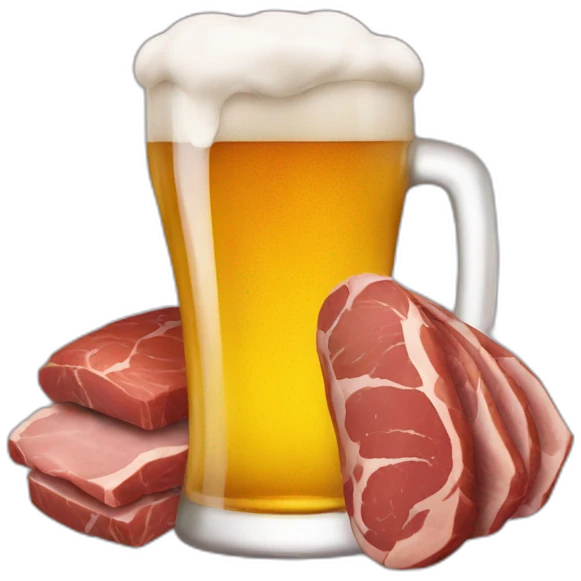 One Beer and Two meats emoji