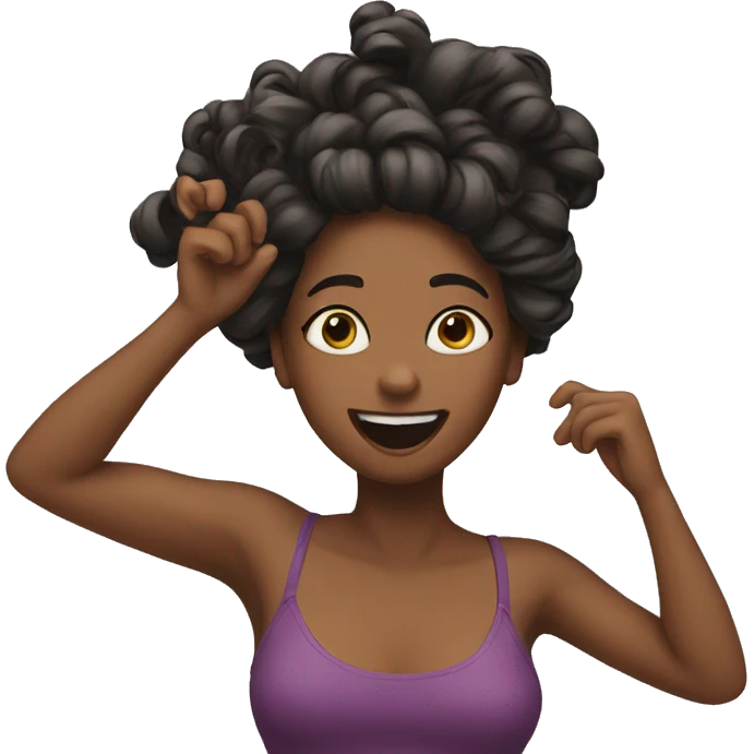 Girl flipping hair emoji