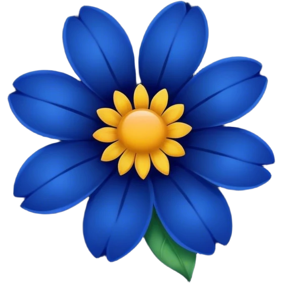 dark blue flover emoji