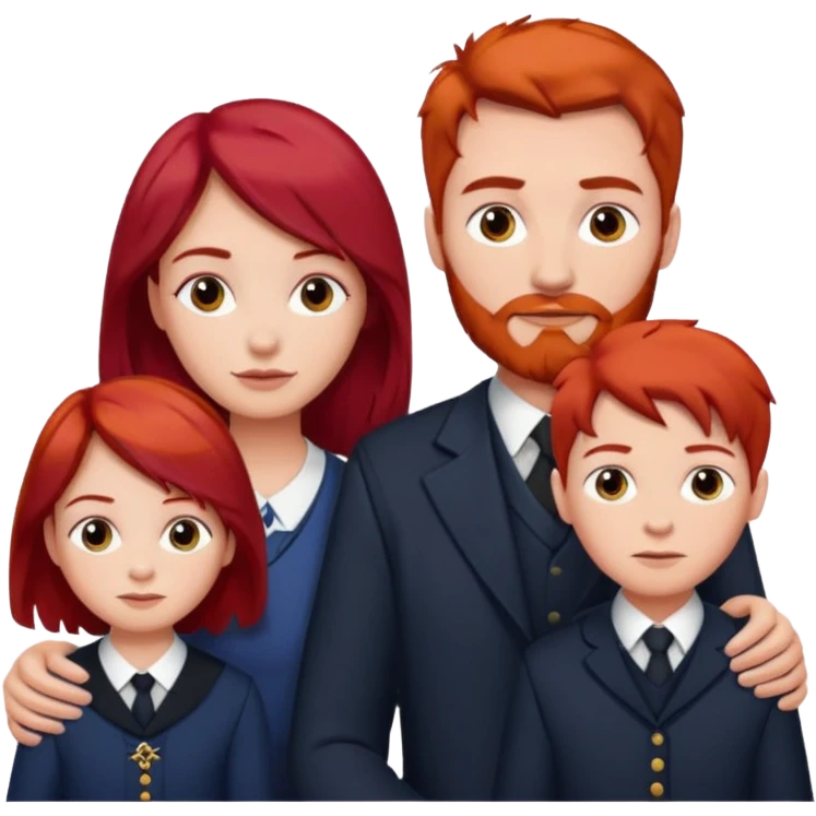 scottish family with son and daughter emoji