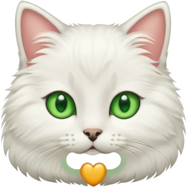 cute cat white shot hair emoji