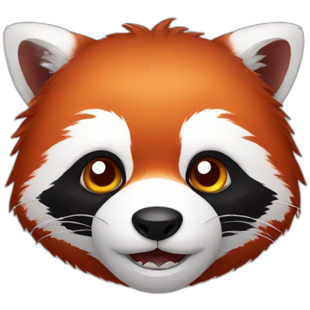 red panda scary emoji