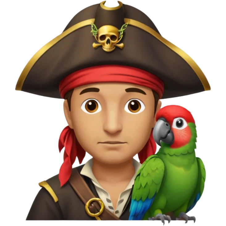 pirate and parrot emoji