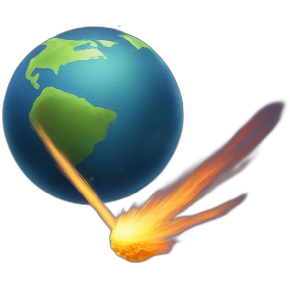 meteor hitting earth emoji