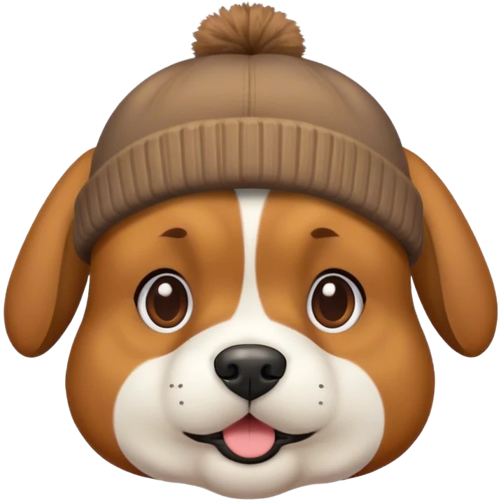 dog wearing a beanie emoji