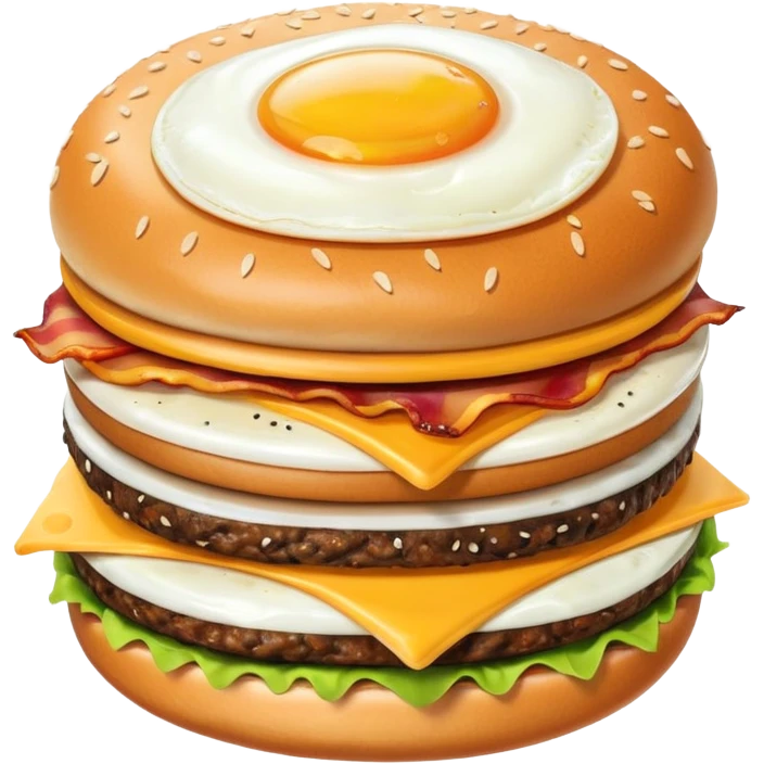 can you make me a breakfast item mixed into a lunch item? so like half burger half breakfast sandwhich emoji