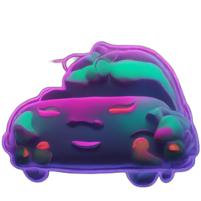 Juicy booty neon sign style man emoji