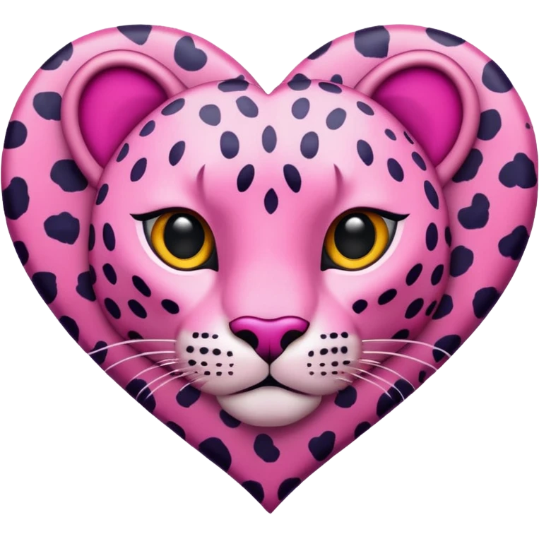 Emoji corazón leopardo rosa emoji