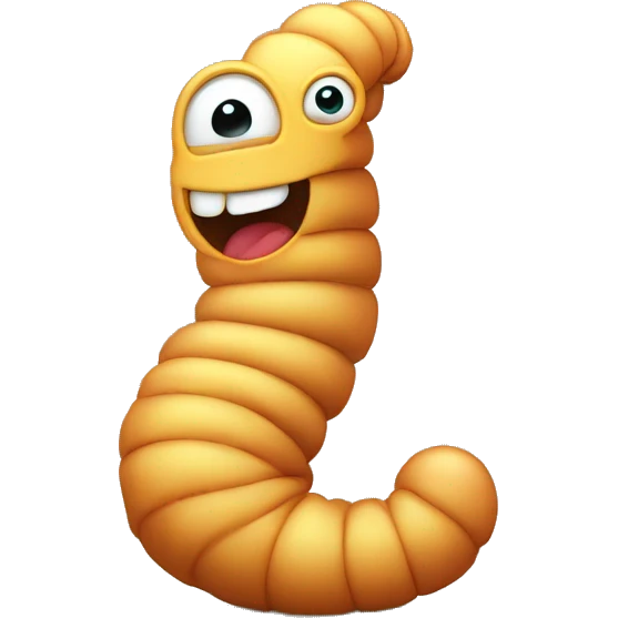 Worm with big shoes emoji