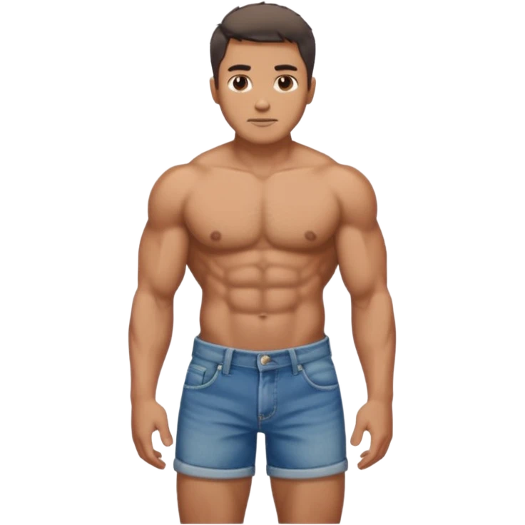 manly denim shorts emoji