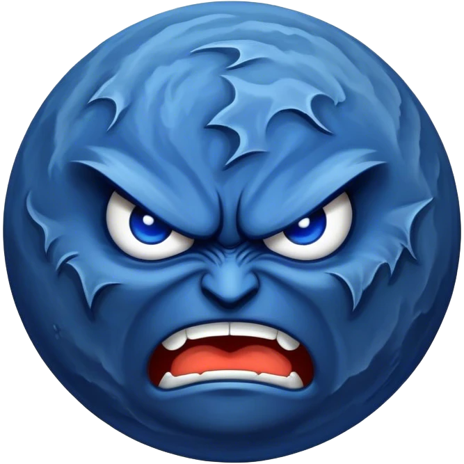 Angry moon emoji