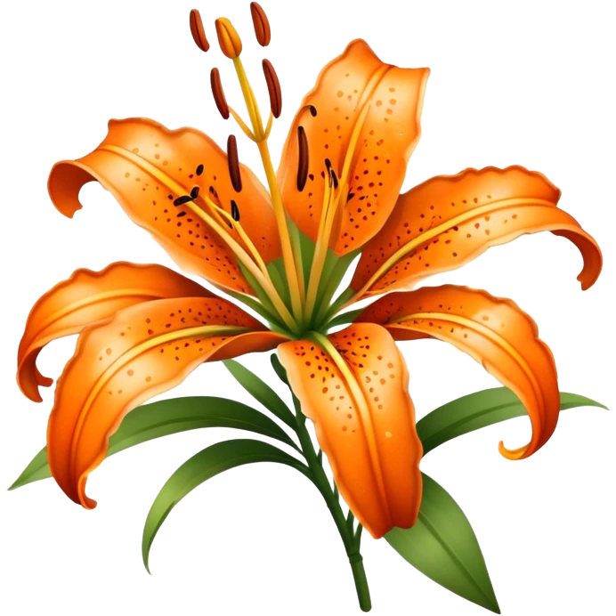 Tiger lily flower emoji