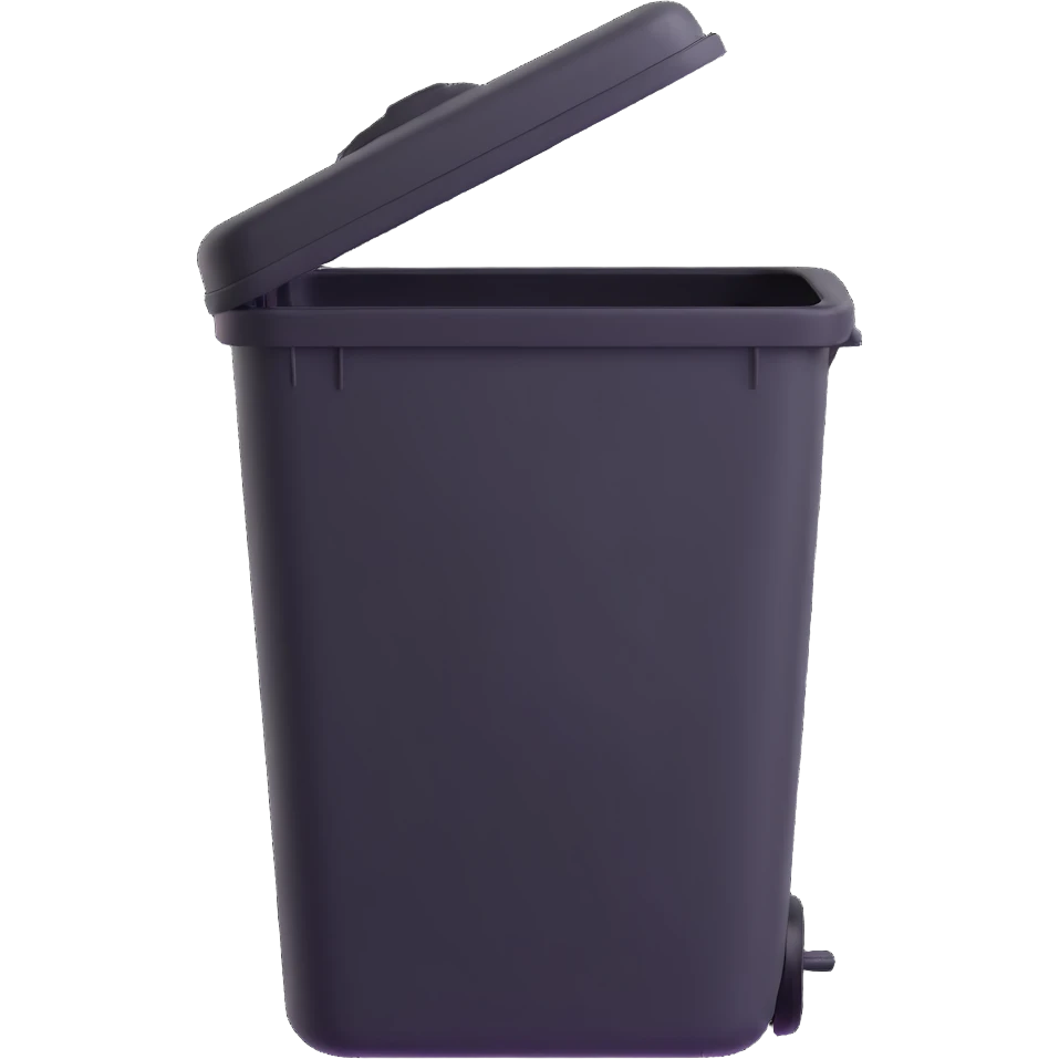 plastic garbage can emoji