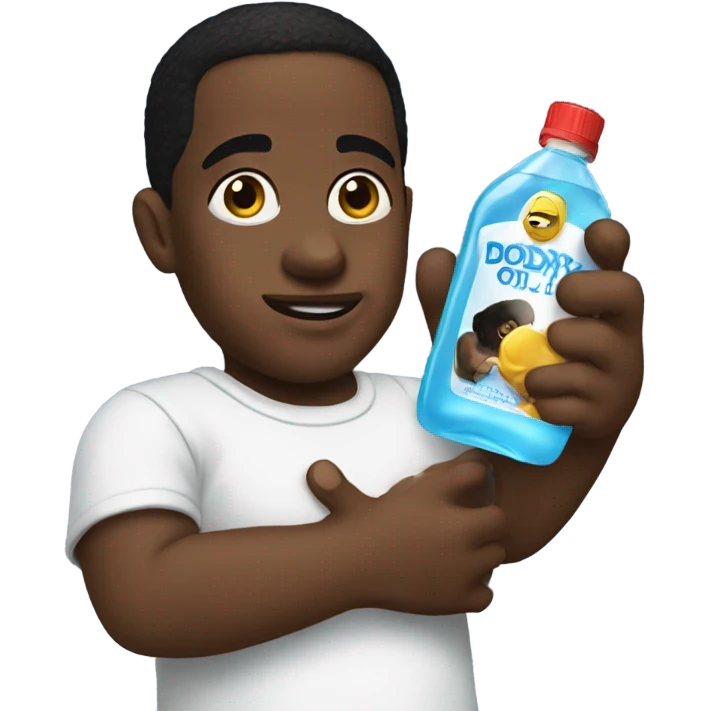 Diddy holding baby oil emoji