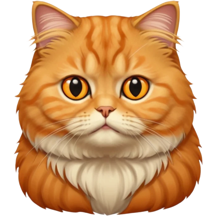 Tabby Persian happy cat and orange Sottish fold cat emoji