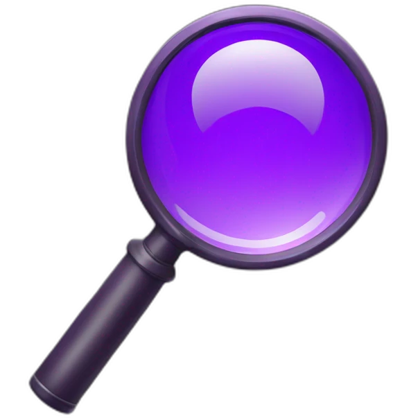 purple magnifying glass emoji