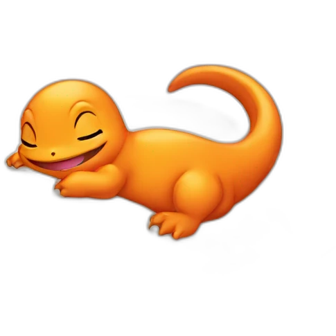 Charmander sleeping on a cushion emoji