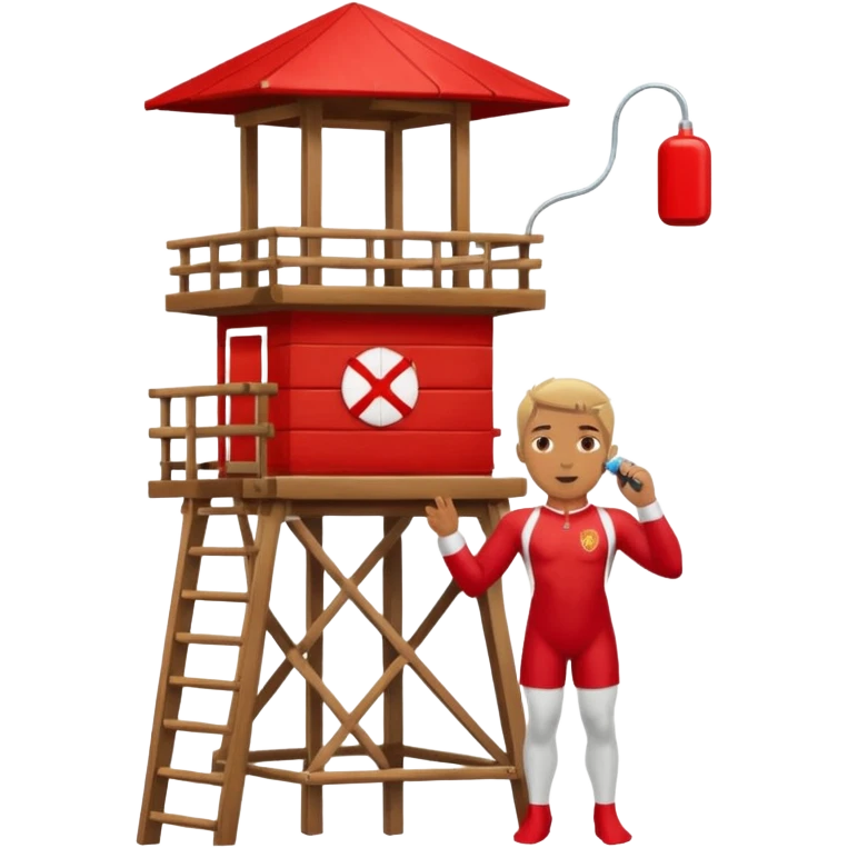 Lifeguard on watch tower emoji