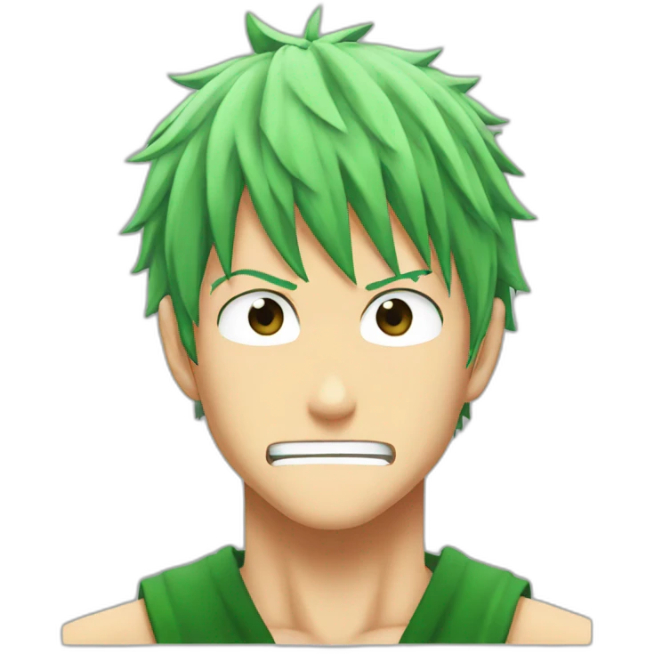 Face zoro one piece like the manga emoji