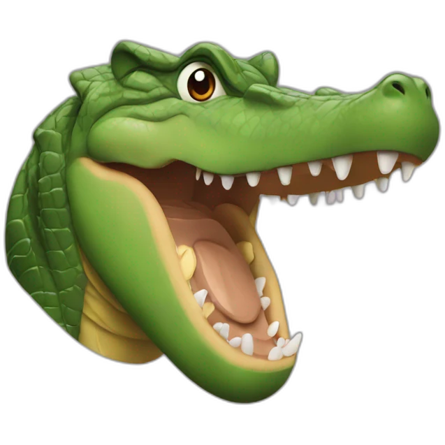 Crocodile qui mange Travis Scott emoji