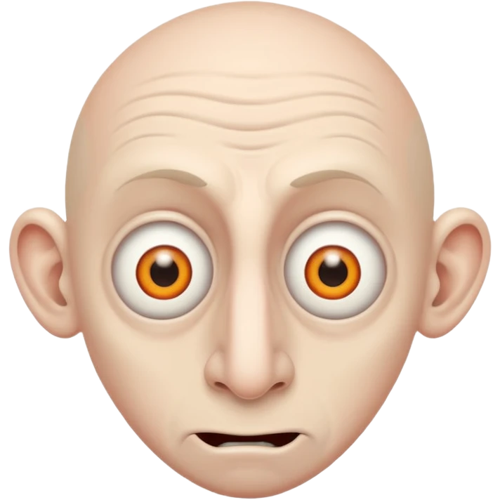 Man with crazy eyes and big nose emoji