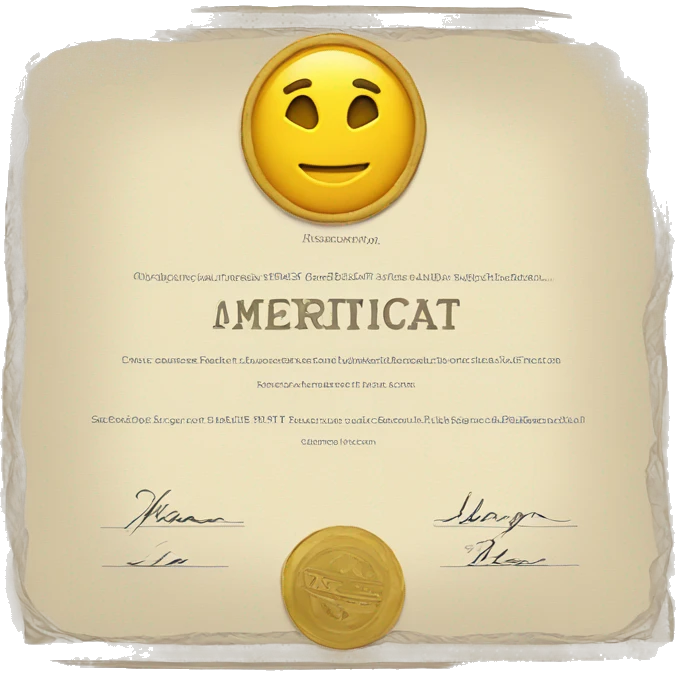 paper certificate emoji