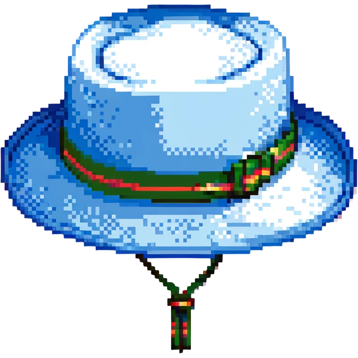 Синяя панамка со шнурком, no background emoji