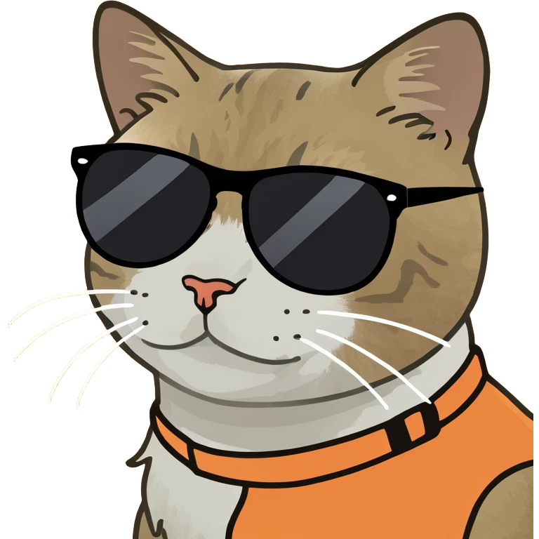 Cat with sunglasses emoji
