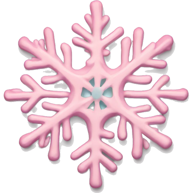 pastel pink snowflake  emoji