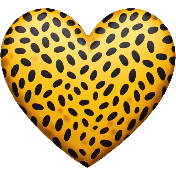 Animal print heart emoji