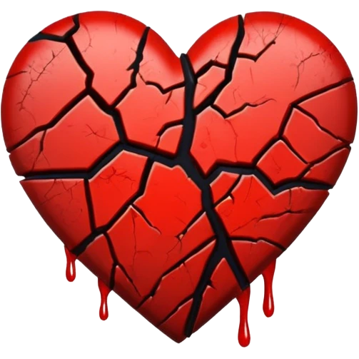 broken black heart bleeding red emoji
