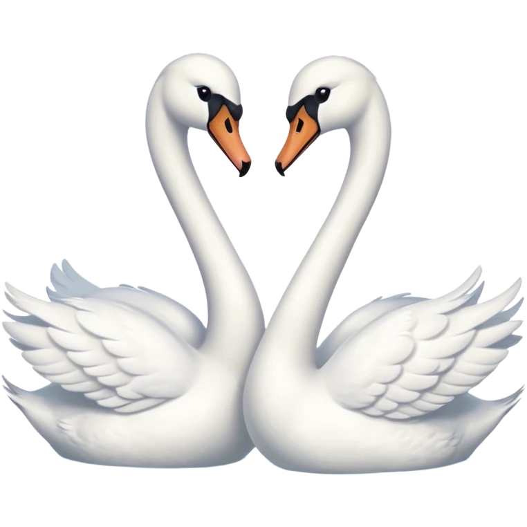 Two swan in love emoji