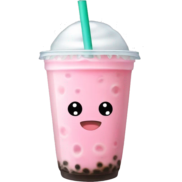 Light pink bubble tea emoji