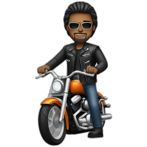 biker With harley davidson emoji