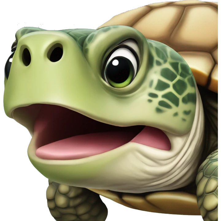 Turtle sticking tounge out emoji