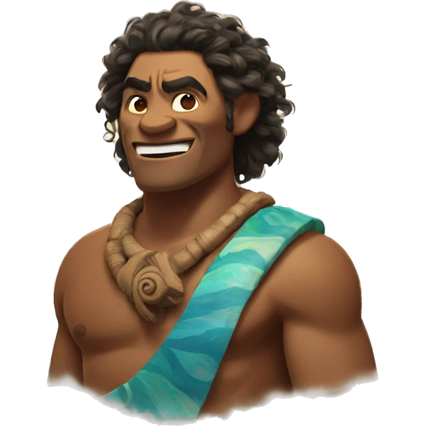 Maui demigod of the wind and sea from Moana emoji