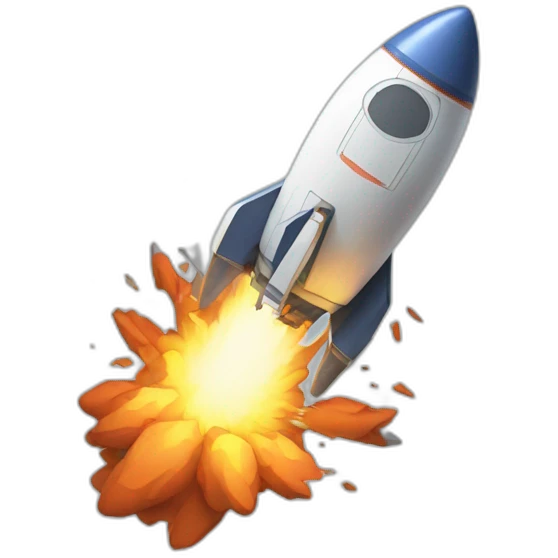 crashed rocket emoji