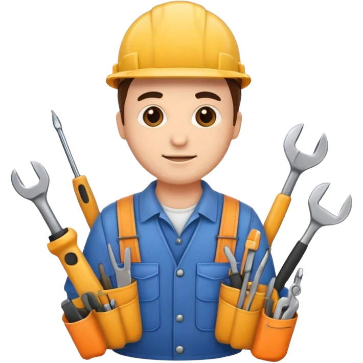 WORKER WITH REPAIR TOOLS emoji