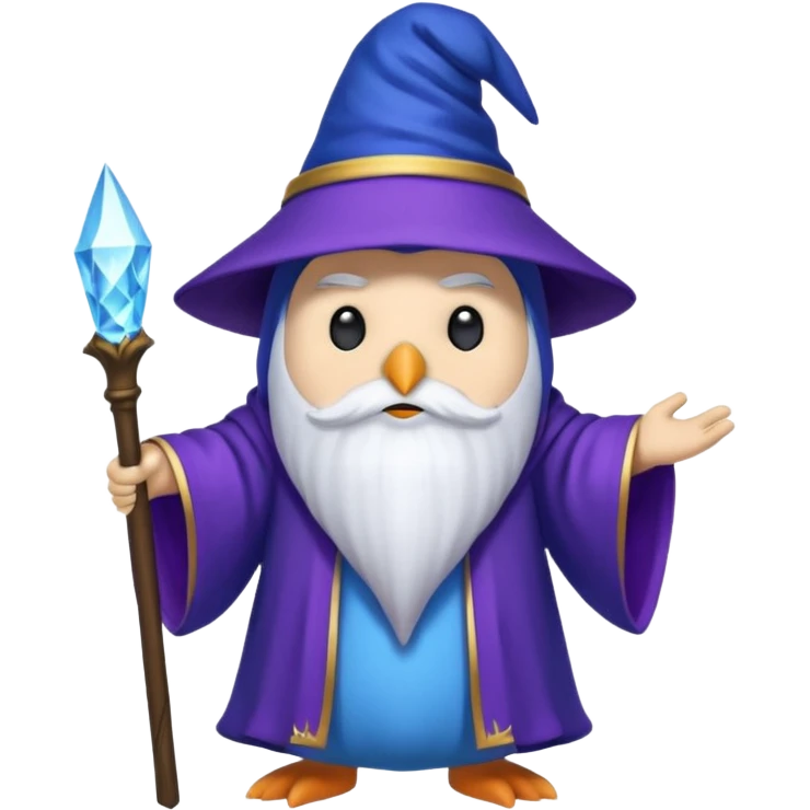 Penguin Wizard emoji
