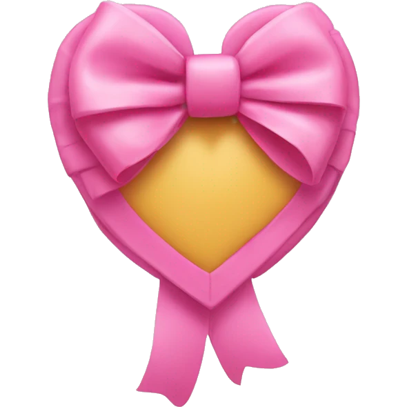 Pink bow heart  emoji