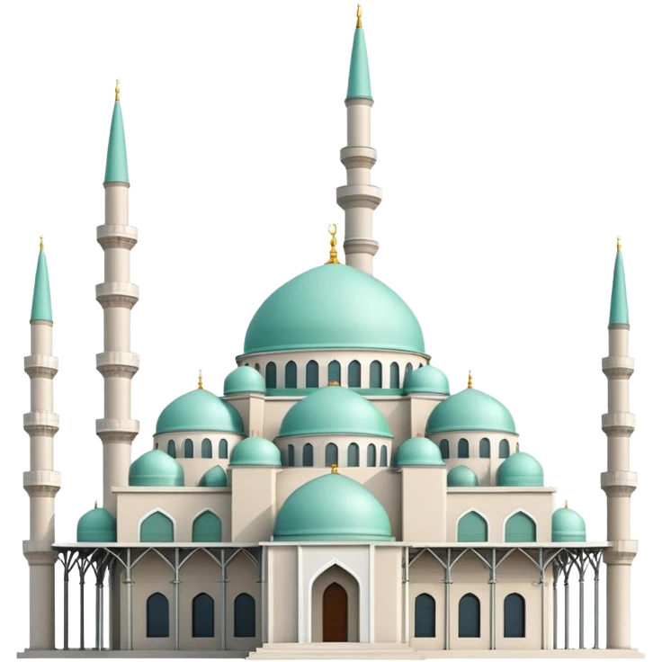 Light mint İstanbul mosque under construction  emoji